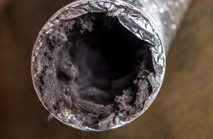 Do air ducts need to be cleaned? - very dirty air duct filled with dust and dirt